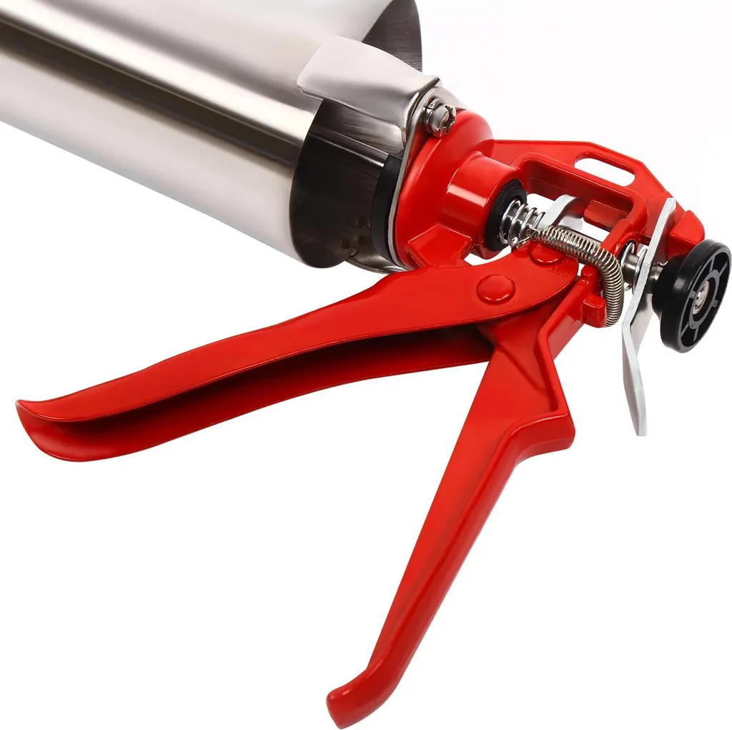 Pistolet à joint inox robuste, kit de 2 buses pour ciment et mortier