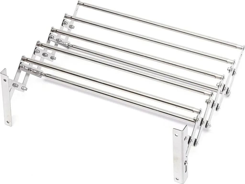Portasciugamani Estensibile in Acciaio Inox Argento | Arredo Bagno Robusto