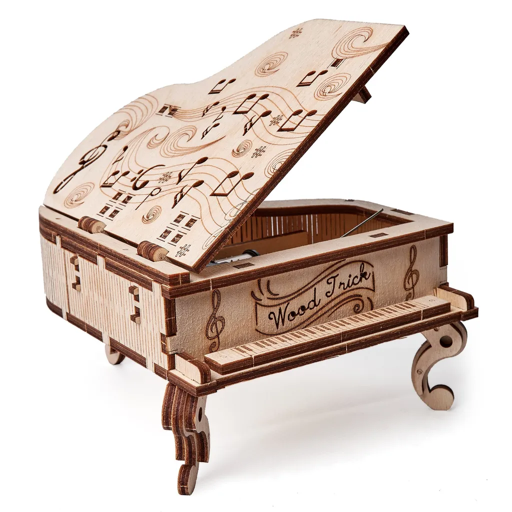 Wood Trick Grand Piano - Puzzle 3D en Bois Mécanique pour Adulte et Enfant