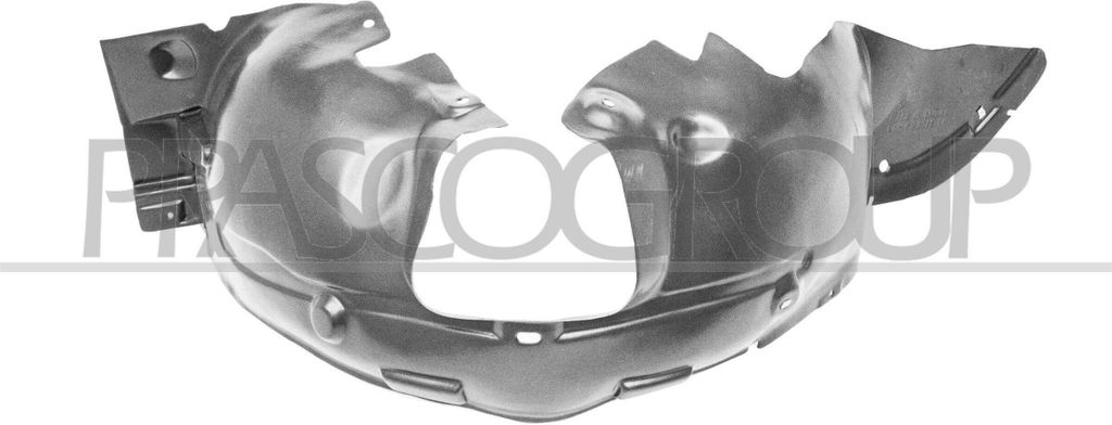 PRASCO Innenkotflügel Radhausschale Vorne Rechts passend für PEUGEOT 206+ Schrägheck (2L, 2M)