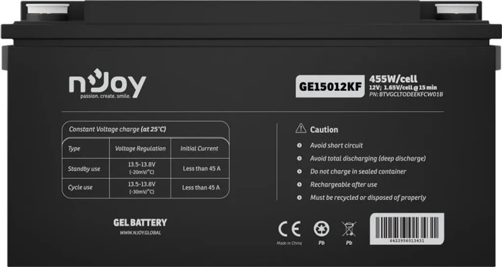 Batterie UPS nJoy GE15012KF 12V pour protection de serveurs et réseaux