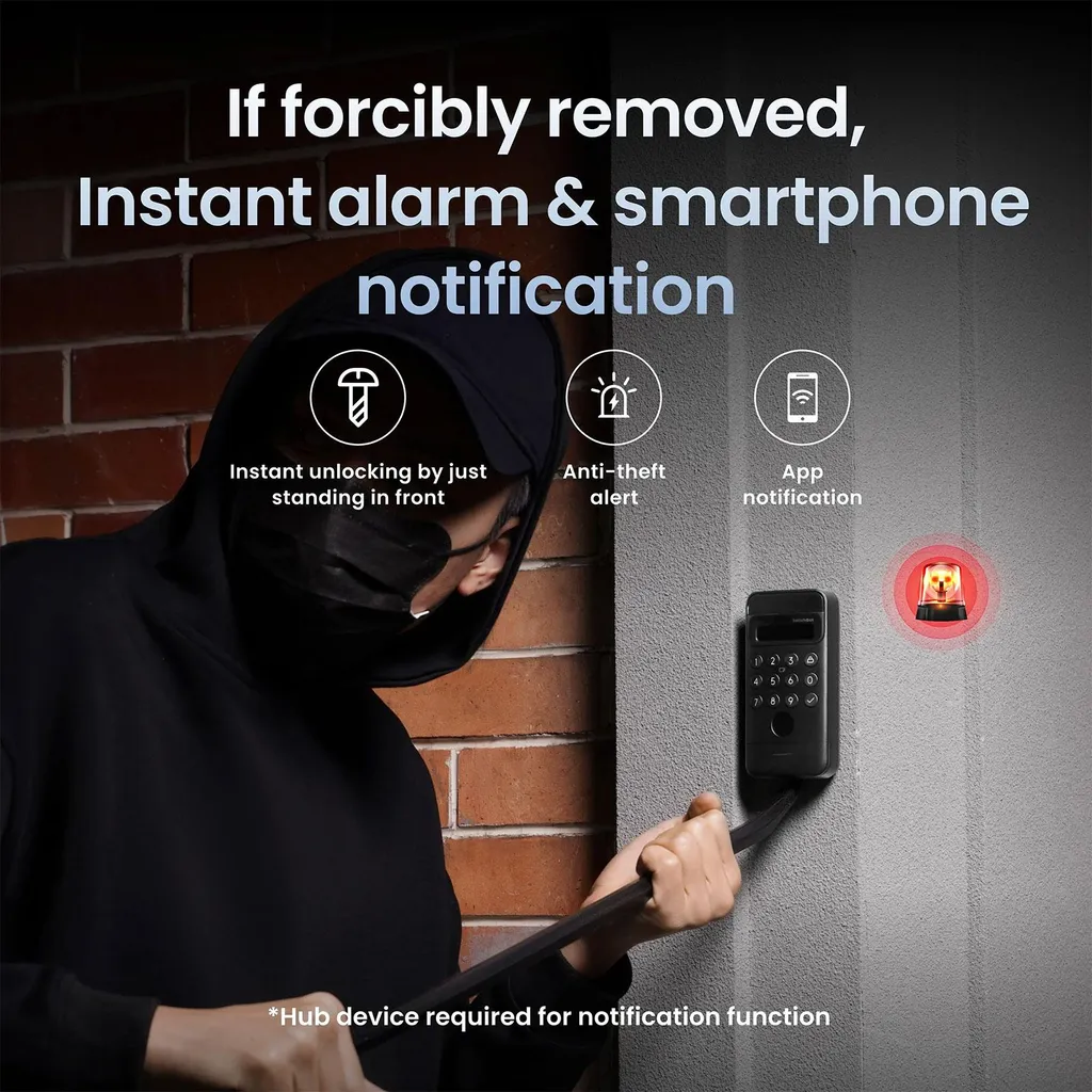 SwitchBot Keypad Vision Noir - Clavier à Code avec Caméra de Sécurité - 14