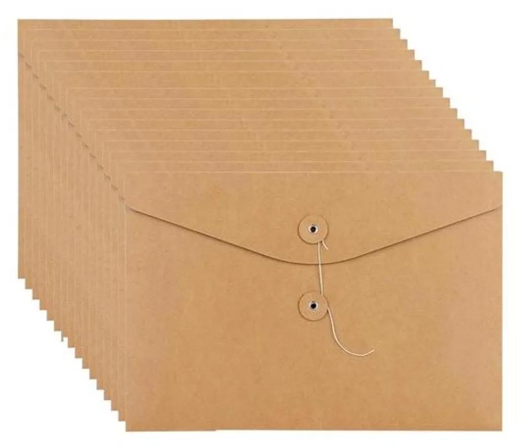 Pochette A4 kraft anti-corne avec fermeture velcro pour protection