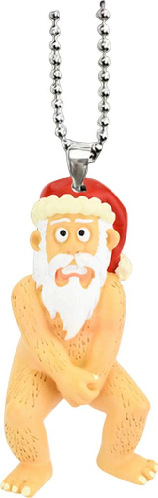 Lustiger nackter Weihnachtsmann, Weihnachtsschmuck, freche Acryl-Weihnachtsbaum-Hängedekoration, Scherzgeschenke für Feiertagsparty-Zubehör
