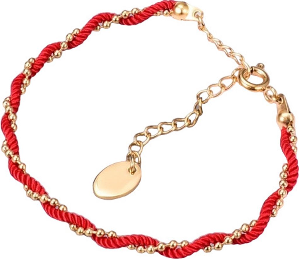 Wanda Armband in Gold und Rot – Eleganter Schmuck für empfindliche Haut KP21661