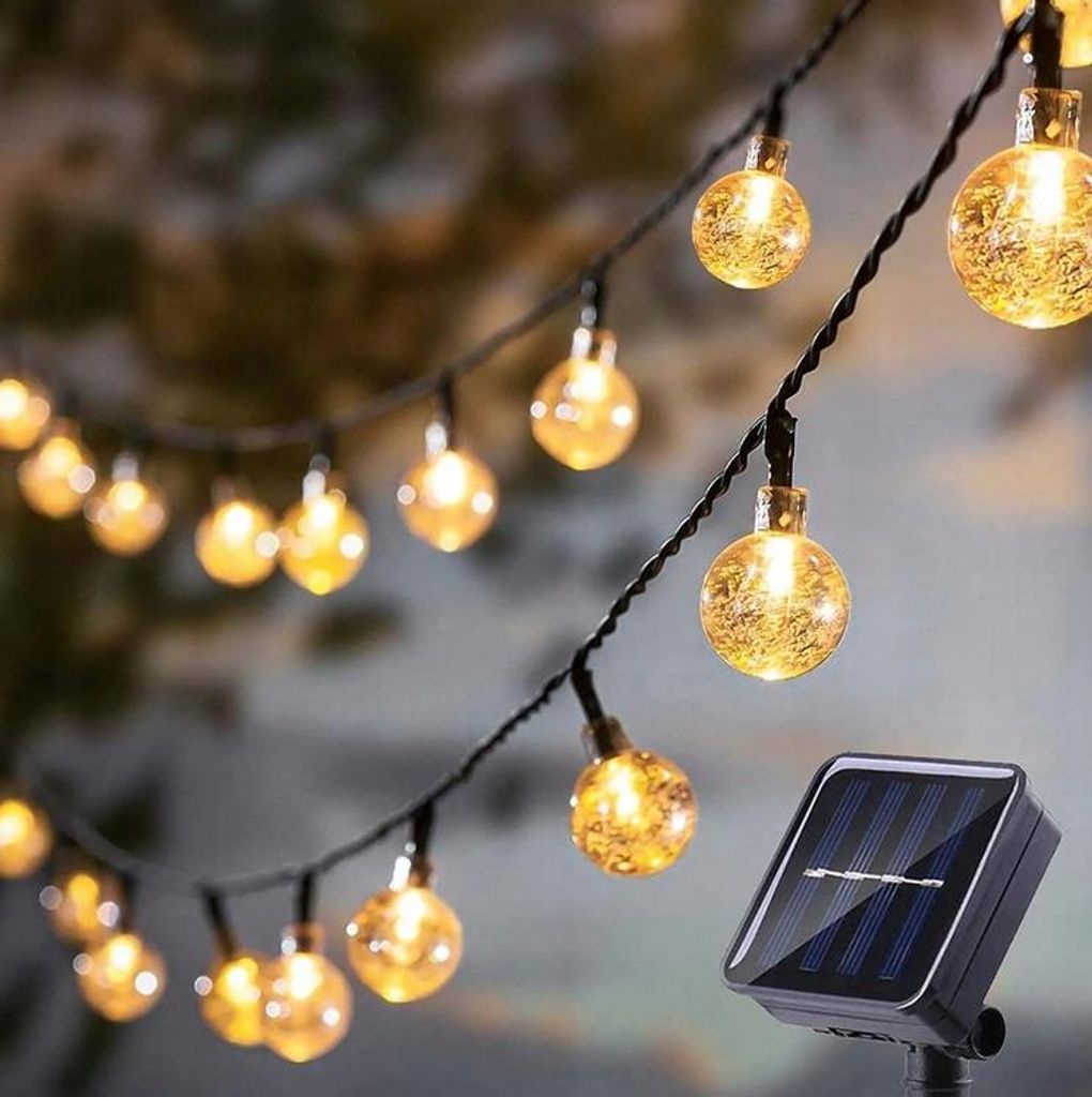 Solar LED Lichterkette 40 Kugeln für Garten Terrasse Balkon Produktbild 