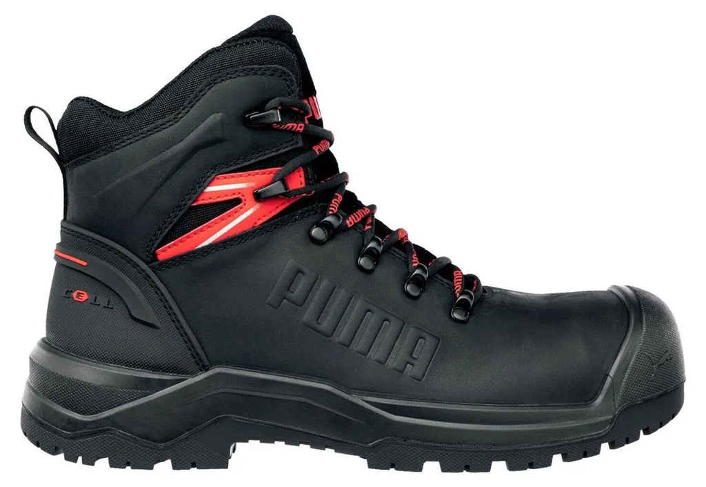 Chaussures de Sécurité Anti-fatigue PUMA Safety IRON HD MID T43 Cuir Noir