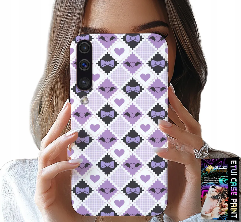 Set Custodia Fashion Hearts per Samsung A70 con Vetro Temperato