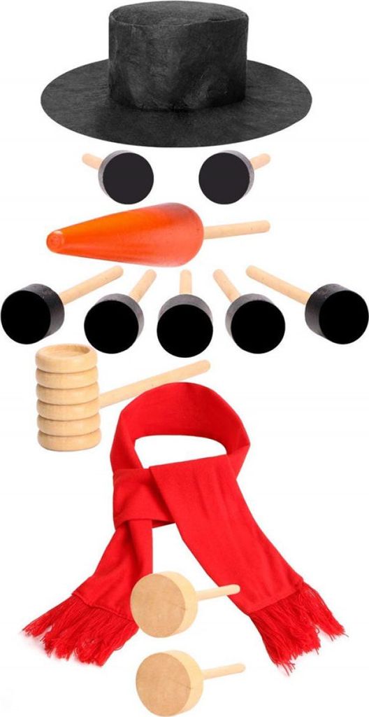 13-teiliges Schneemann-Dekorationsset für draußen, Winter-Weihnachtsdekorationsset für Kinder