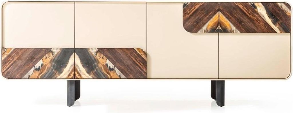 Anrichte Sideboard Kommode Beige Holz Modern Möbel Schrank Design
