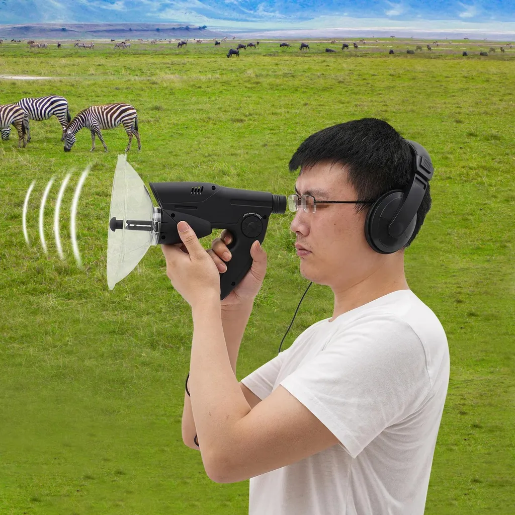 Microphone directionnel avec monoculaire 8x pour écoute de la nature