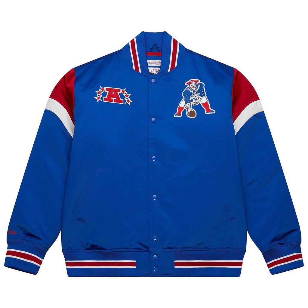 M&N Heavyweight Satin Jacke NFL New England Patriots - L