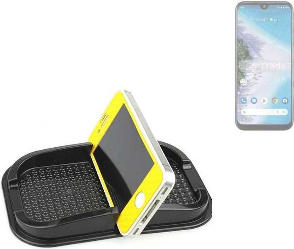K-S-Trade Auto Anti Rutsch Matte Smartphone-Halter kompatibel mit Kyocera Android One S10 Haft Pad Armaturenbrett Handy-Halterung Silikon
