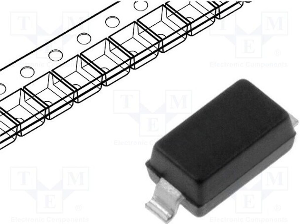 10x Diode: Gleichrichterdiode Schottky 0,5A SMD 60V 410mW MBR0560-TP Schottkydiod