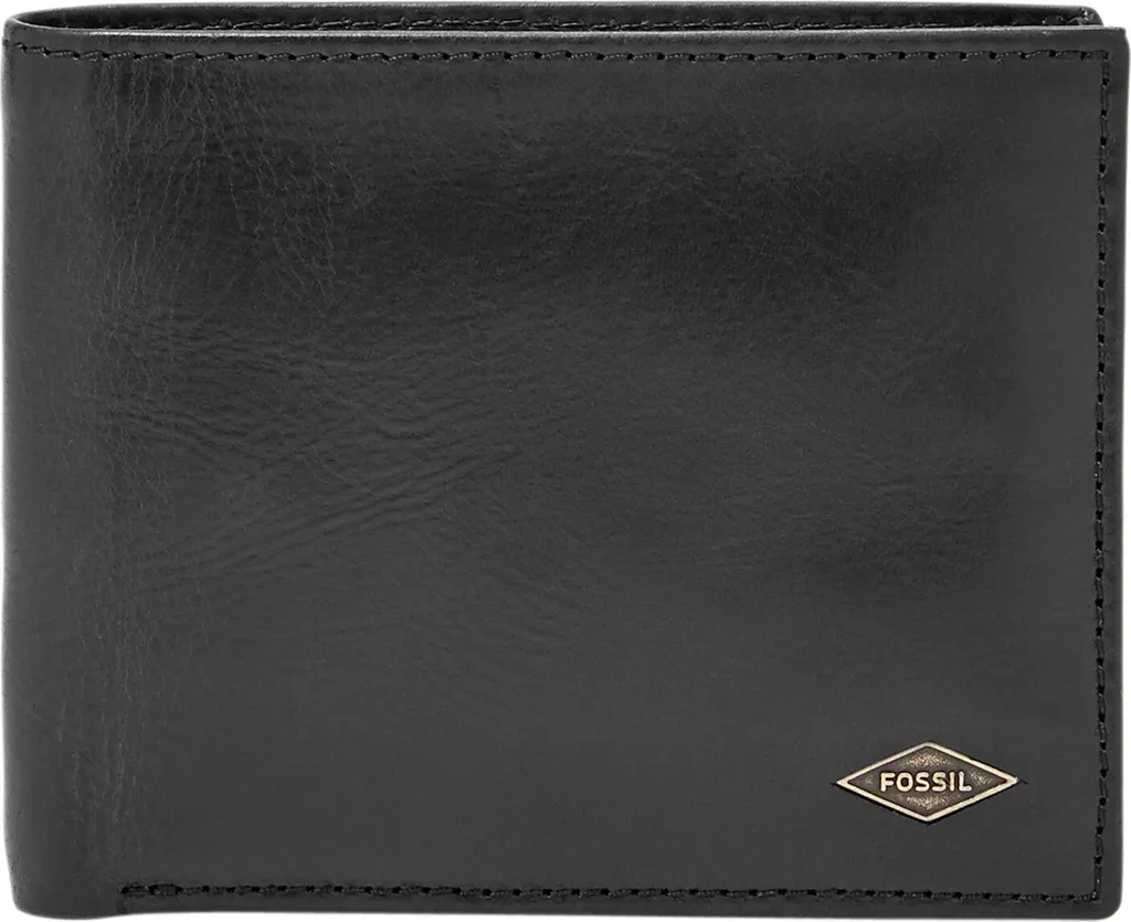 Petit Portefeuille Noir Fossil Ryan Passcase Idéal pour Voyage et Ville