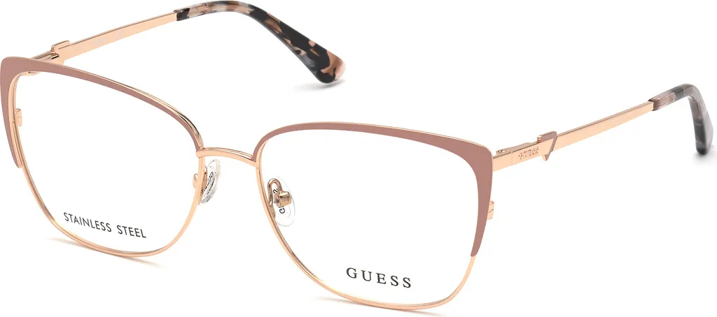 Monture de lunettes Guess GU2814 beige mat pour femme taille 55-16
