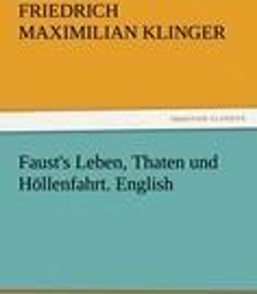 Faust's Leben, Thaten und Höllenfahrt. English