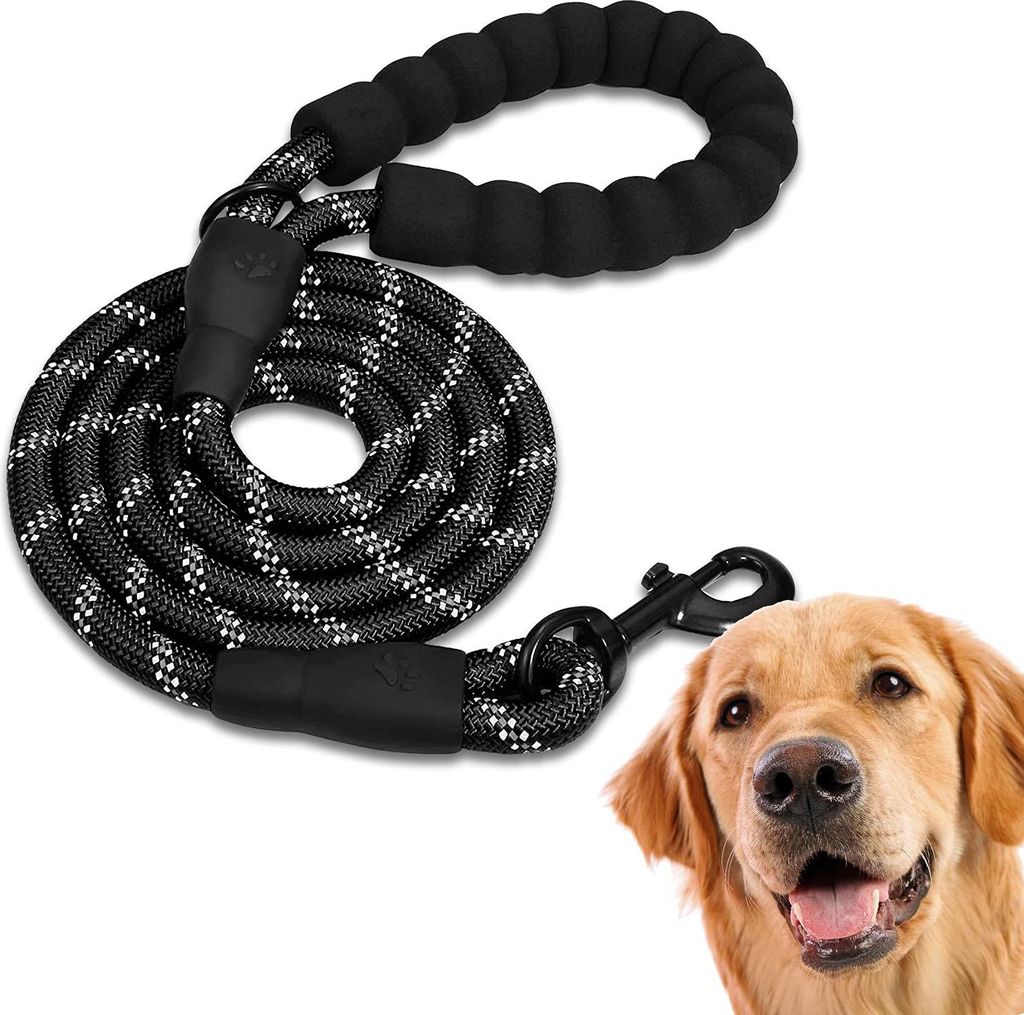 Hundeleine, starke Leine mit gepolstertem Griff für kleine, mittlere und große Hunde, (150 cm)