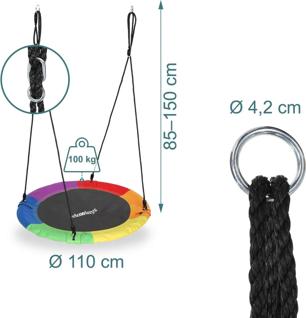 Balançoire nid 110 cm sécurisée - Fini les balançoires étroites et dures - 4
