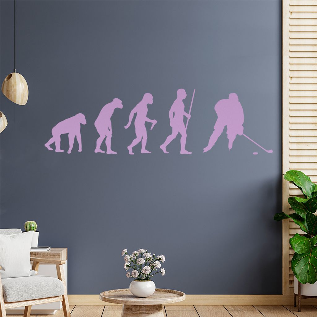 Eishockey Puck Evolution Wandtattoo Wandaufkleber Wall Sticker - Dekoration, Küche, Wohnzimmer, Schlafzimmer, Badezimmer