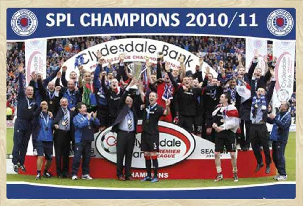 Poster Rangers Encadré SPL 10/11 : Protection Acrylique Cadre Chêne
