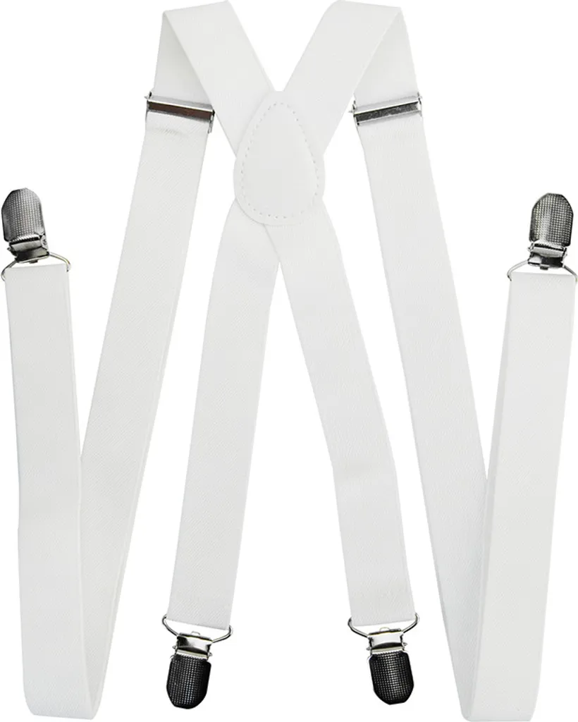 Bretelle Uomo Bianche Regolabili a X - Accessorio Matrimonio axy®