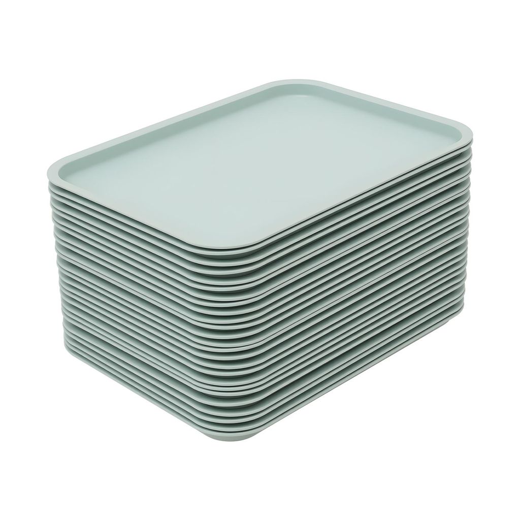 24pcs Fast-Food-Tabletts, 36*27cm Serviertabletts für Restaurants, Cafeteria-Tabletts