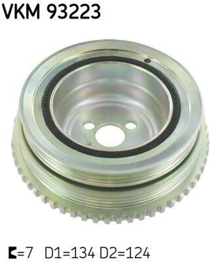 SKF VKM 93223 Riemenscheibe, Kurbelwelle OE 55181189 kompatibel mit Doblo, Grande Punto, Linea, Marea, Palio, Strada, Maz Y, Combo