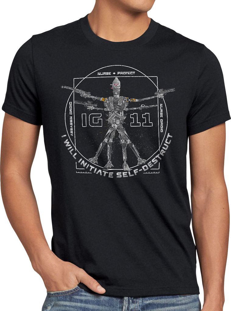 A.N.T. IG-11 Herren T-Shirt droide jang boba selbstzerstörung