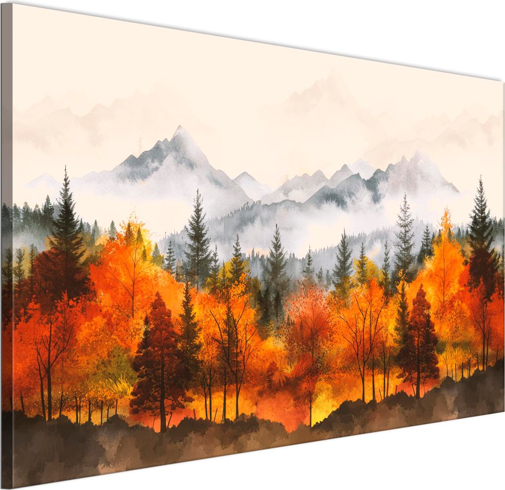 LUMASOUL Leinwand Bilder, Leinwandbild Natur Motiv, Wandbilder Holzrahmen und Webstuhl Wohnzimmer und Schlafzimmer, Bilder 90x60 cm Modern