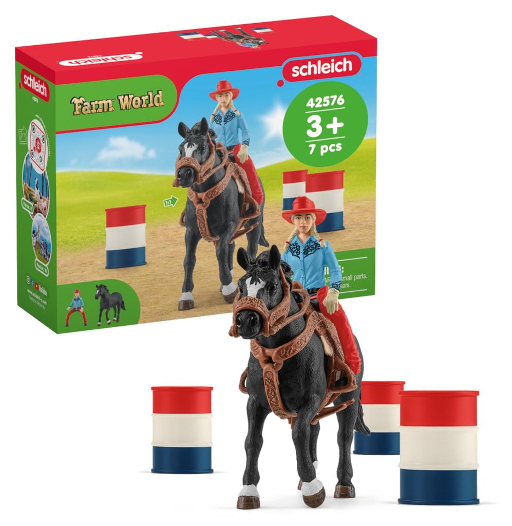 schleich Cowgirl Barrel Racing Fun, 3 Jahr(e), Mehrfarbig Produktbild 