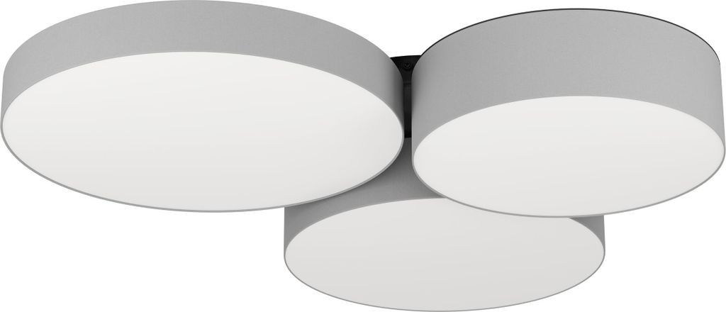 Led plafonnière Barbano-Z 3-lichts - grijs Productafbeelding 