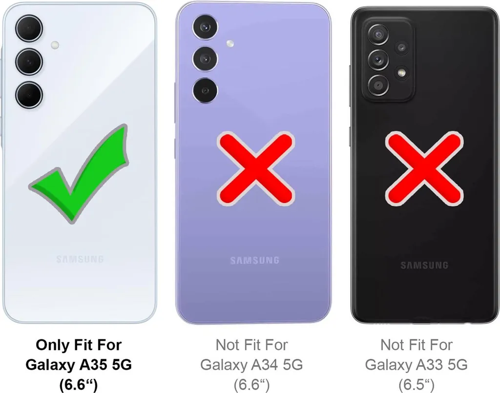 Custodia Flip per Samsung Galaxy A35 5G - Cover a Libro Rossa Antiurto - 3