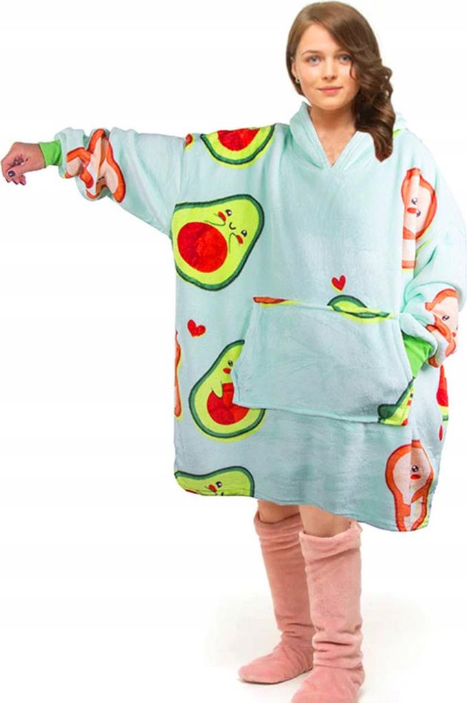 Oversize Hoodie Decke Awokado XXL weich warm gemütlich Produktbild 