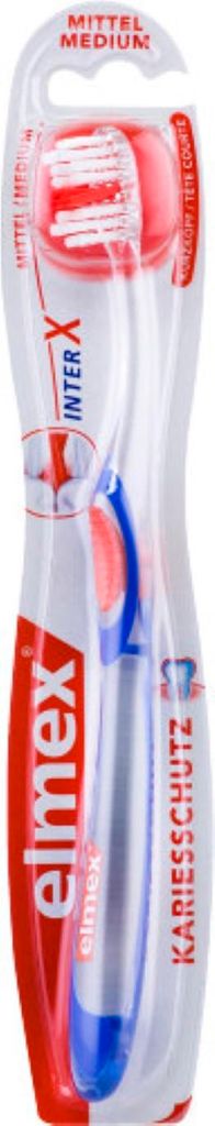 elmex inter X KURZKOPF mittel-weich, 1 St. Zahnbürste Produktbild 
