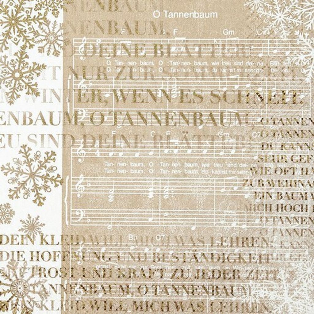 20 Servietten Lasst uns singen - Weihnachtslieder 33x33cm