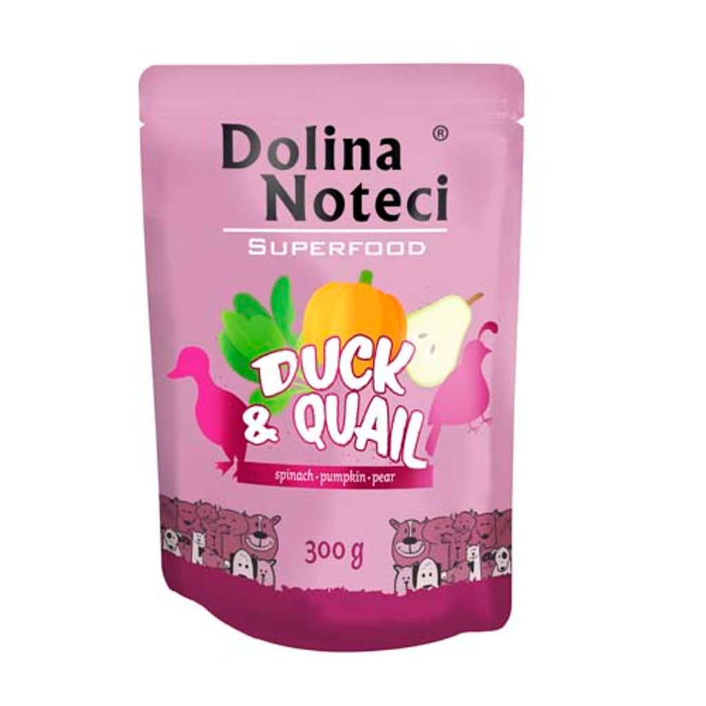 DOLINA NOTECI SUPERFOODS kaczka i przepiórka dla psów 300 g Zdjęcie produktu 
