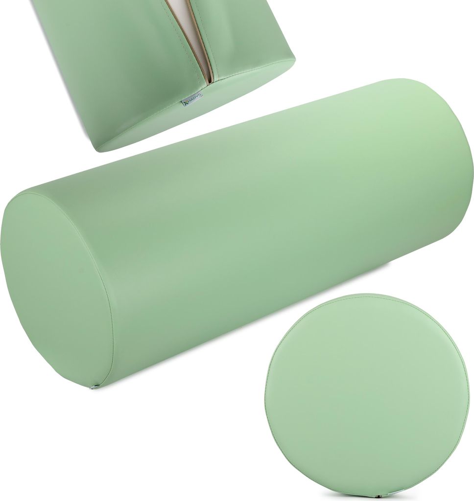 Habys Lagerungsrolle, Vollrolle, Nackenkissen, Lagerungskissen, Nackenrolle, Knierolle für Massage und Therapie, Fitnessrolle, 40x100cm Grün