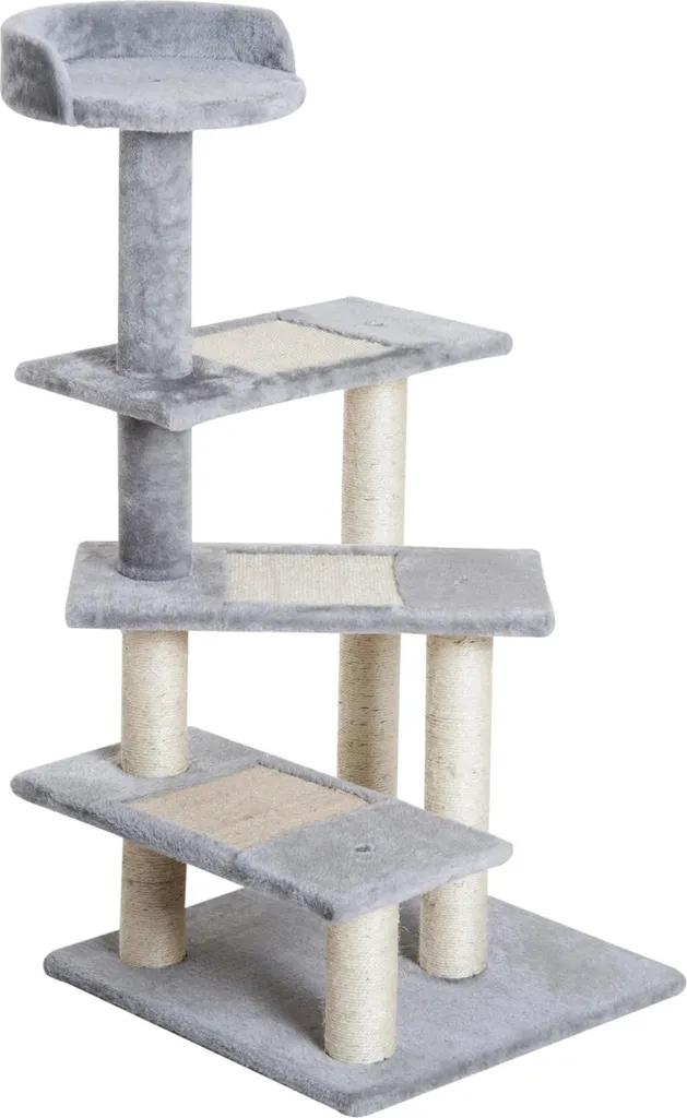 Arbre à chat pour appartement 100 cm - Centre de jeu bois 4 niveaux