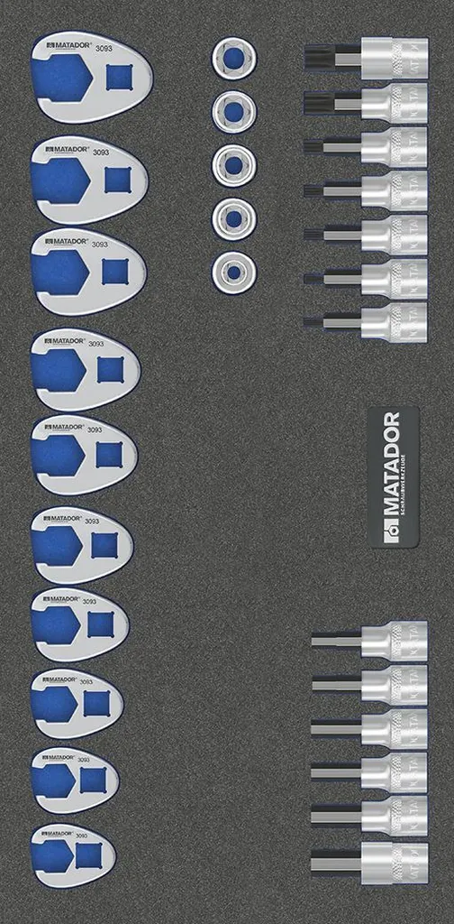 MTS Jeu de Douilles 3/8" 28 Pièces pour Réparation Moteur Torx TX E