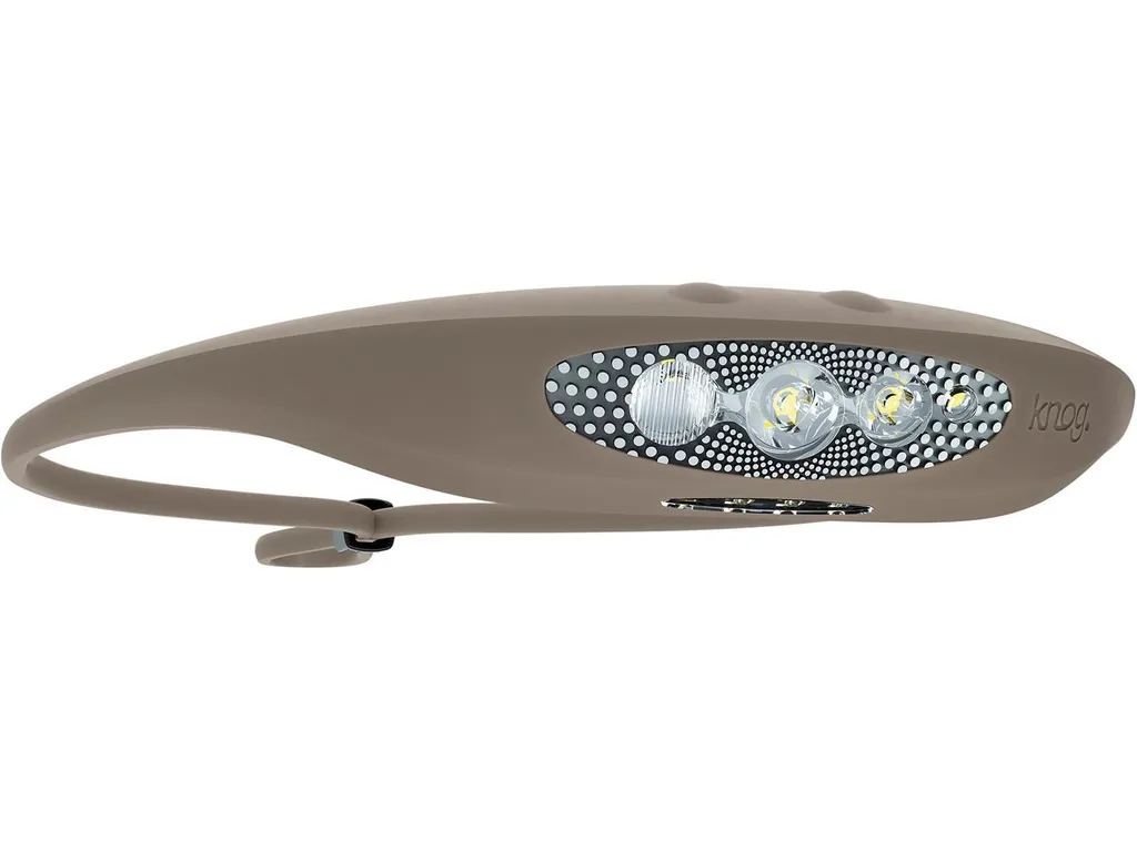 Lampe frontale Knog Bilby gris mastic - Éclairage puissant de 400 lumens