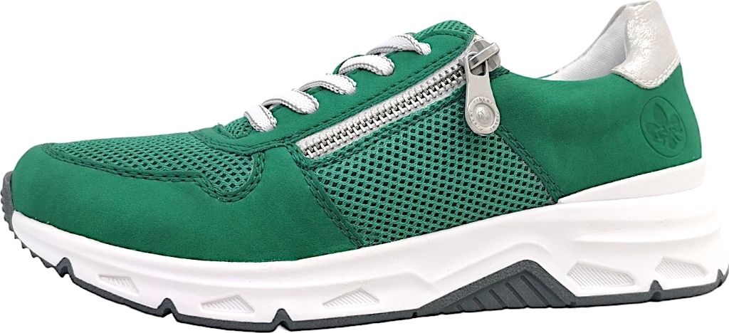 Rieker Nabukino/Mesh2/Aleria Damenschuhe Für lose Einlagen Schnürer Grün, Schuhgröße:42 EU
