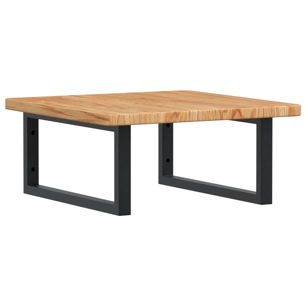 Supporto Parete Lavabo SYFAX Rovere Massello e Acciaio Robusto
