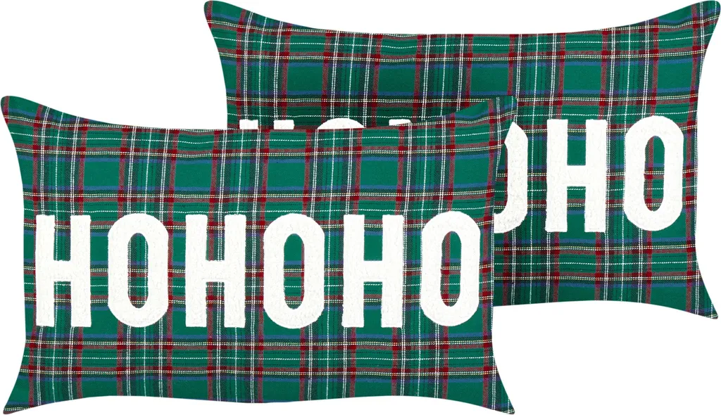 Coussin Joycandy Vert 30x50 cm Lot de 2 : Transformez votre déco de Noël