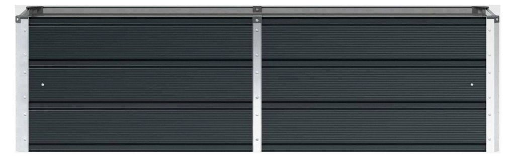 Pflanzkübel Anthrazit 160 x 40 x 45 cm Stahl, Blumentopf für Außenbepflanzung