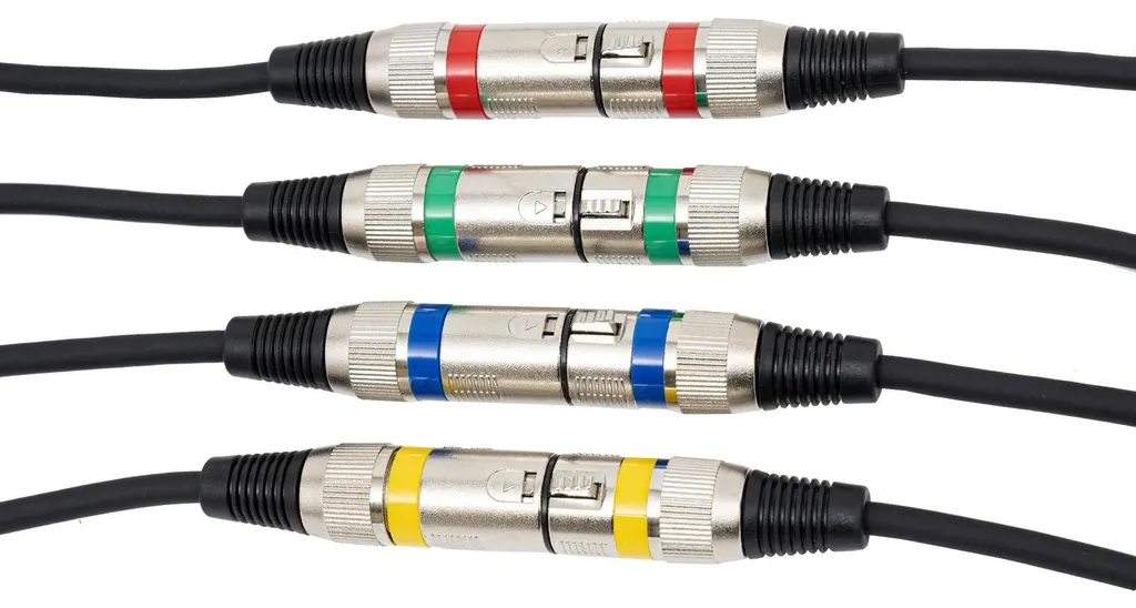 Câble DMX pour Éclairage de Scène Pack de 4 Longueur 3m pour Concert et DJ