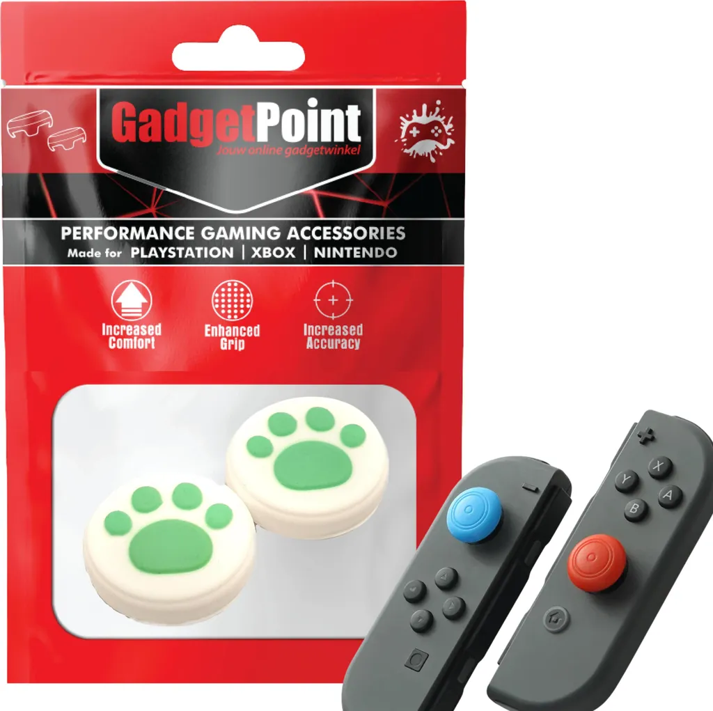 Accessori Switch Joy-Con - Grip Pollice Bianco e Verde Foresta