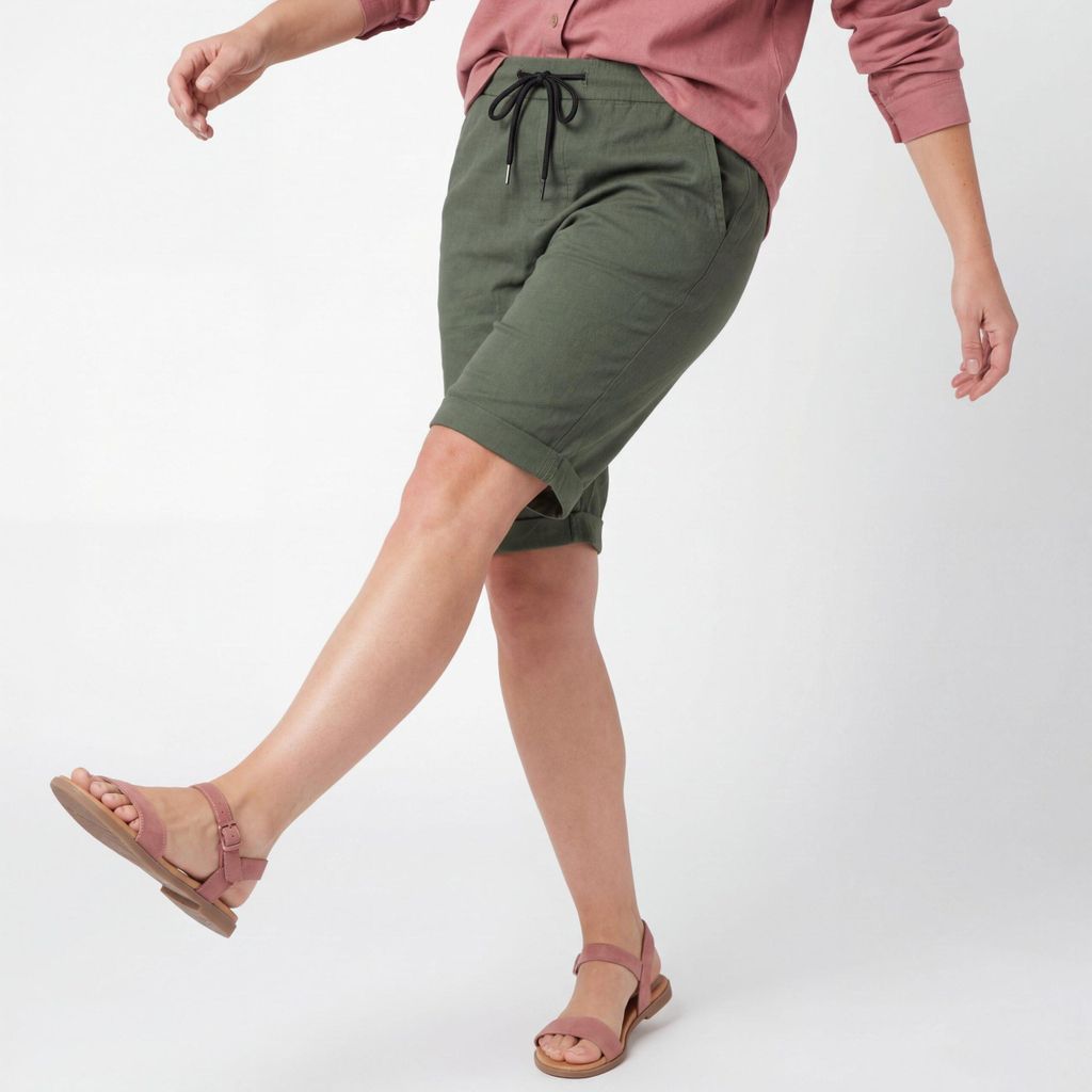 Chinoshorts Damen Kurze Freizeithose mit Stretch 36 38 40 42 44 Knitterlook