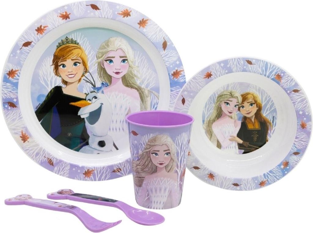 Disney Frozen Teller-Set Mikrowellengeeignet 5-teiliges Produktbild 