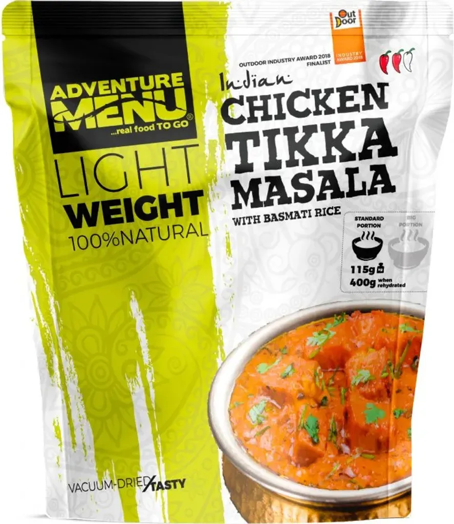 Menu Aventure LW Poulet Tikka Masala et Riz Basmati 2P - Plat Lyophilisé